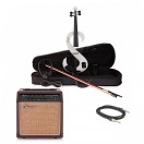 Stagg S-Shaped Electric Violin Package, White