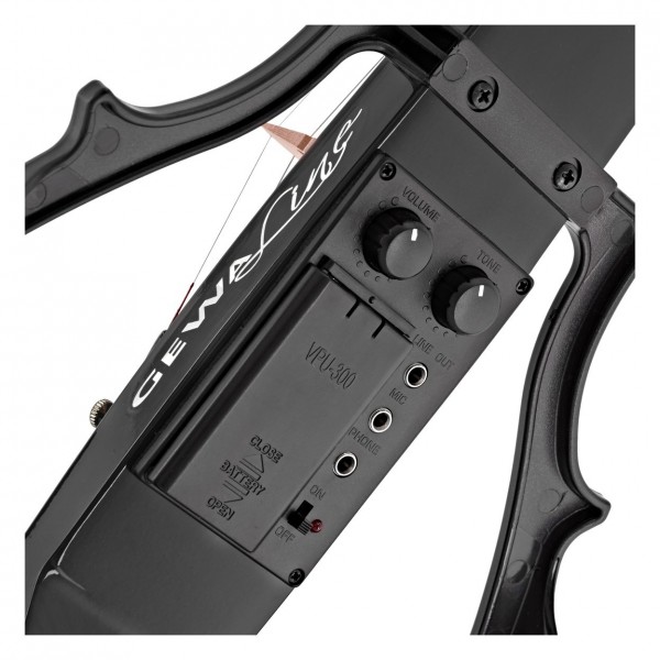 GEWA EViolin Electric Violin Outfit, Black - controls