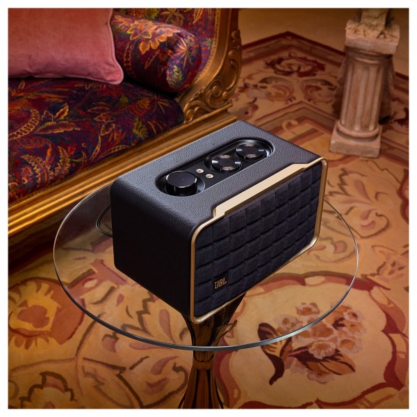 JBL Authentics 200 Smart Speaker, Black - Lifestyle Above