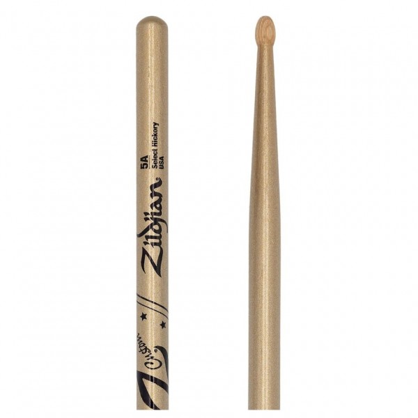 Zildjian Ltd Edition Z Custom 5A Gold Chroma Drumsticks - Tip/Butt End