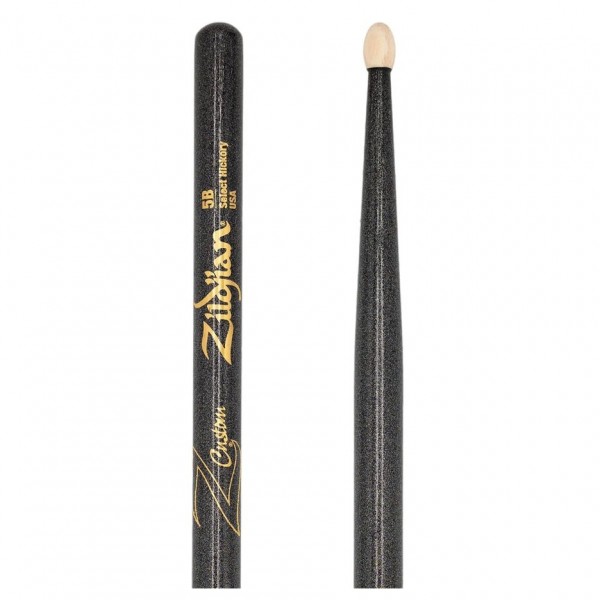 Zildjian Ltd Edition Z Custom 5B Black Chroma Drumsticks - Tip/Butt End