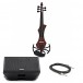 GEWA Novita 3.0 5 String Electric Violin With Adapter Pack, Red Brown