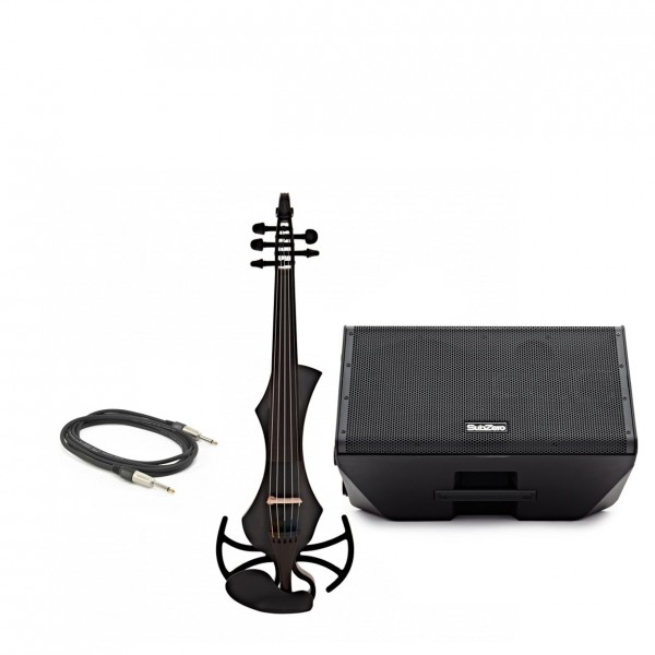 GEWA Novita 3.0 5 String Electric Violin With Adapter Pack, Black