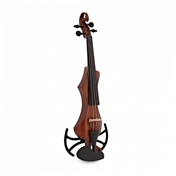 GEWA Novita 3.0 Electric Violin With Adapter Pack, Gold Brown - side