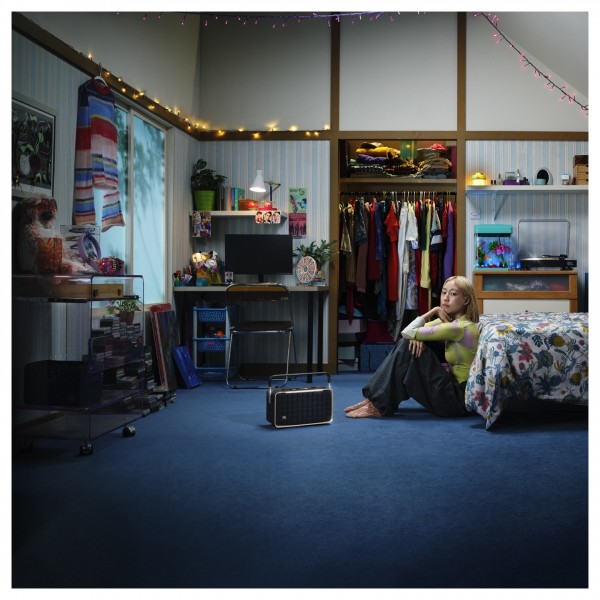 JBL Authentics 300 Portable Smart Speaker, Black - Lifestyle bedroom