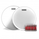 Evans UV2 Snare Drum Head, Hazy 300 & EQ PODS Pack, 14''