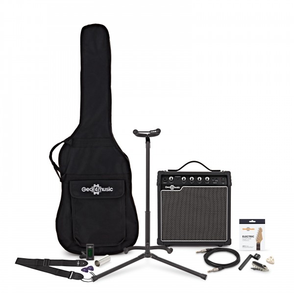 LA Electric Guitar, Seafoam Green w/ 15W Guitar Amp & Accessory Pack 