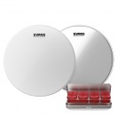 Evans G1 Coated Snare Drum Head, Hazy 300 & EQ PODS Pack, 14''