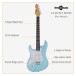 LA Select Left Hand Electric Guitar by Gear4music, Ice Blue Metallic