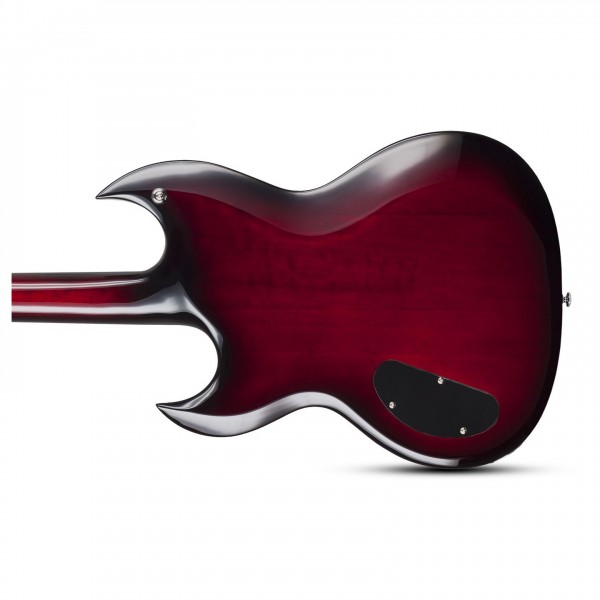 Schecter S-II Custom, See Thru Cherry Burst rear view