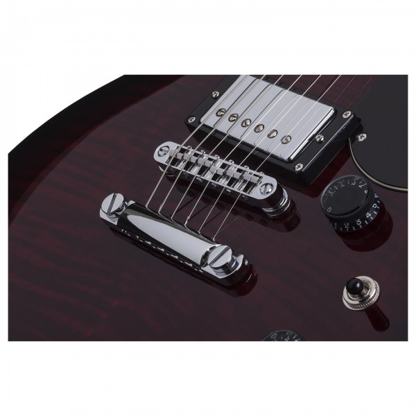Schecter S-II Custom, See Thru Cherry Burst bridge