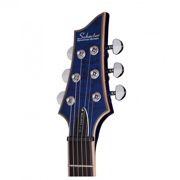 Schecter C-1 Custom, Trans Midnight Blue at Gear4music