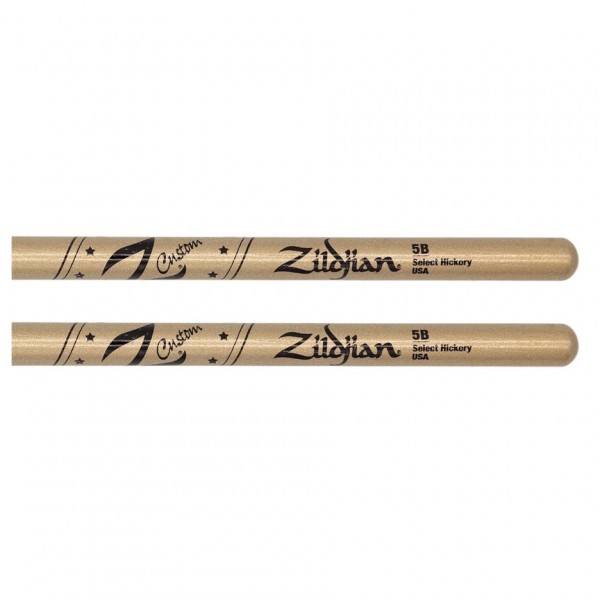 Zildjian Ltd Edition Z Custom 5B Gold Chroma Drumsticks - Shaft