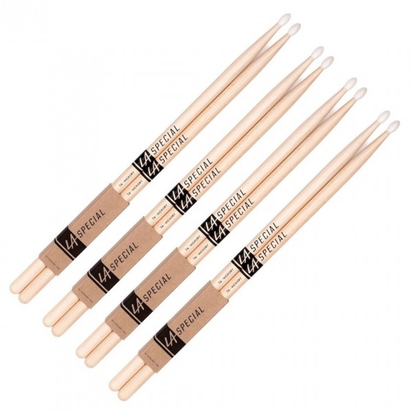 ProMark LA Special 7A Nylon Tip Drumsticks, 4 Pair Value Bundle