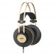AKG K92 Closed Back Headphones, Black/Gold - Angled