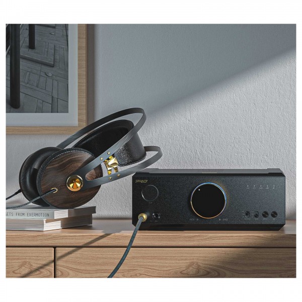 FiiO K9 PRO Desktop DAC and Headphone Amp - Lifestyle with headphones