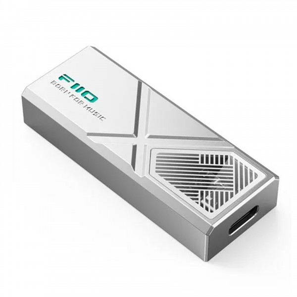 FiiO KA13 DAC and Headphone Amp, Silver Side View