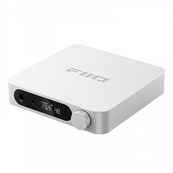 FiiO K11 Compact Desktop DAC and Headphone Amp, Silver Front View