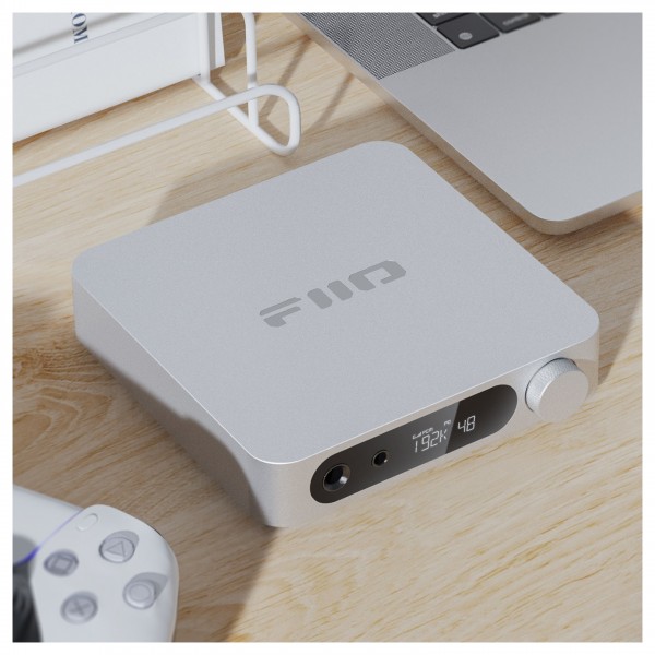 FiiO K11 Compact Desktop DAC and Headphone Amp, Silver Lifestyle View