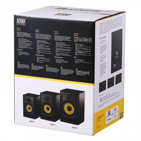 KRK ROKIT RP7 G5 Studio Monitor, Single - Box Rear