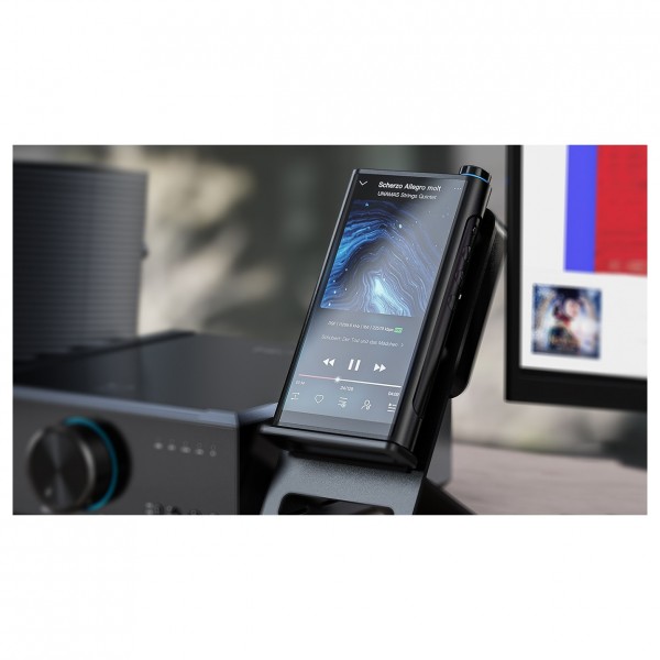 FiiO M15S Digital Audio Player - Lifestyle in stand