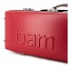 BAM Graffiti Hightech Oblong Violin Case, Raspberry Red & Silver