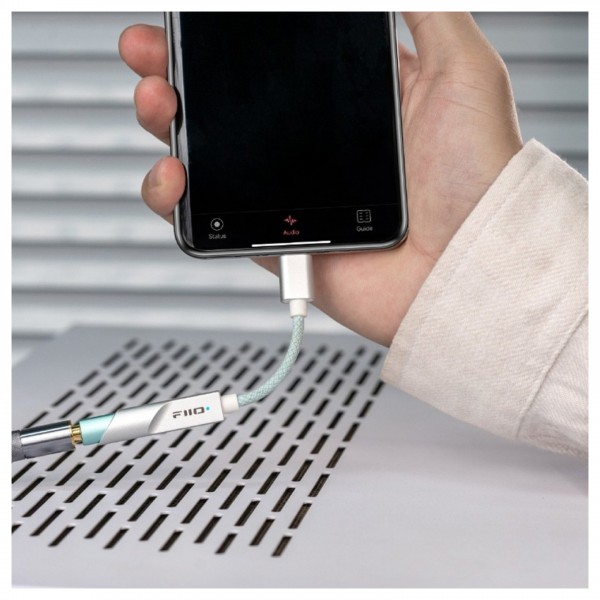 FiiO KA11 DAC and Headphone Amp, Lightning, Silver Lifestyle View 2