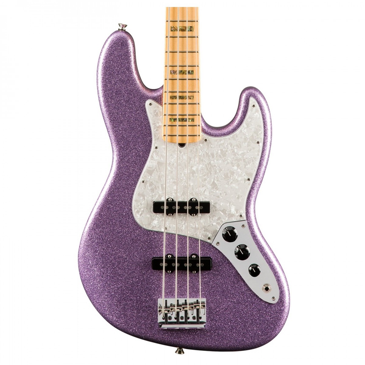 Fender Adam Clayton Jazz Bass MN, Purple Sparkle at Gear4music