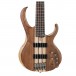 Ibanez BTB745 5 String Bass Guitar, Natural Low Gloss Body