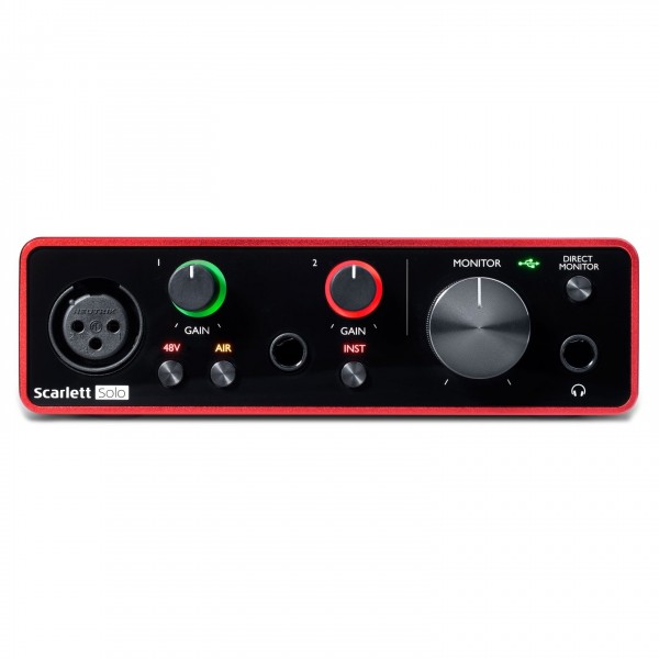 Focusrite Scarlett Solo Audio Interface - Front Panel