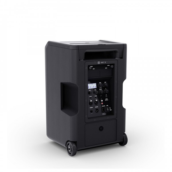 LD Systems ANNY 10" Battery-Powered Bluetooth PA System With Mixer - Rear, Angled