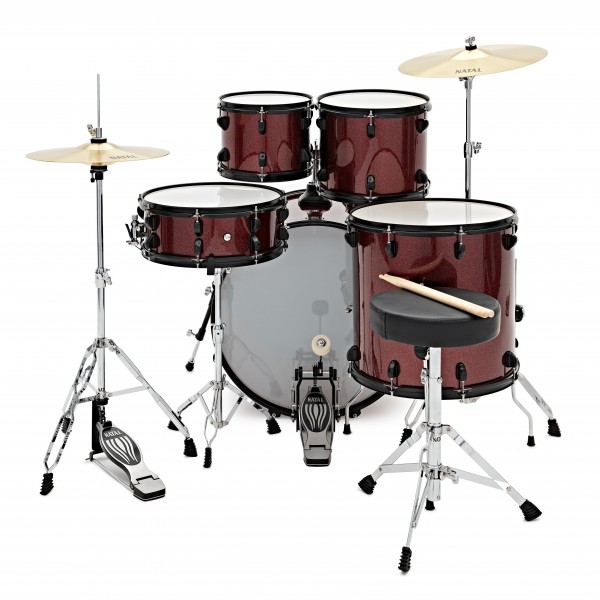 Natal DNA 22'' 5pc Drum Kit, Red Sparkle