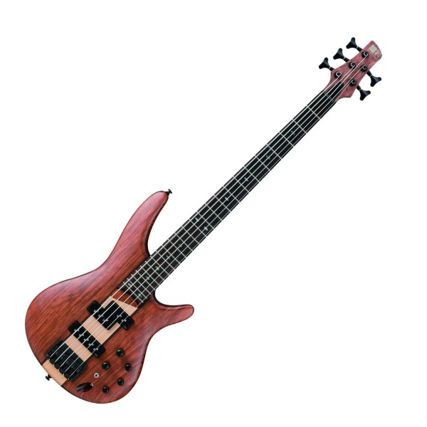 Ibanez SR755 5 String Bass Guitar, Natural Flat