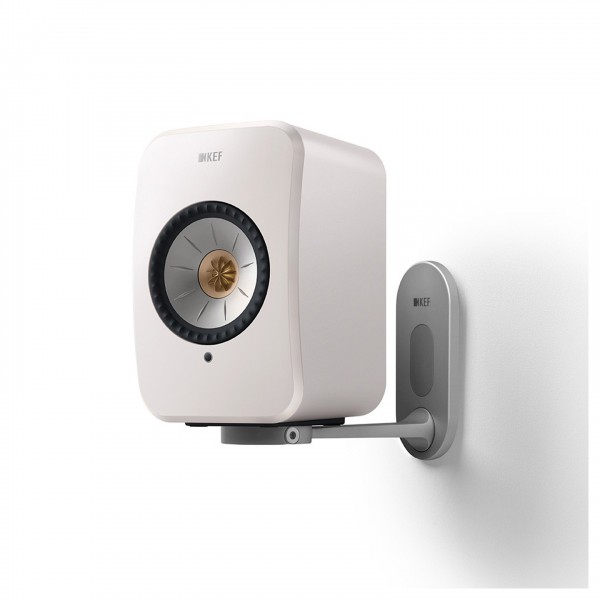 KEF B1 Wall Brackets (Pair), Silver - in situ