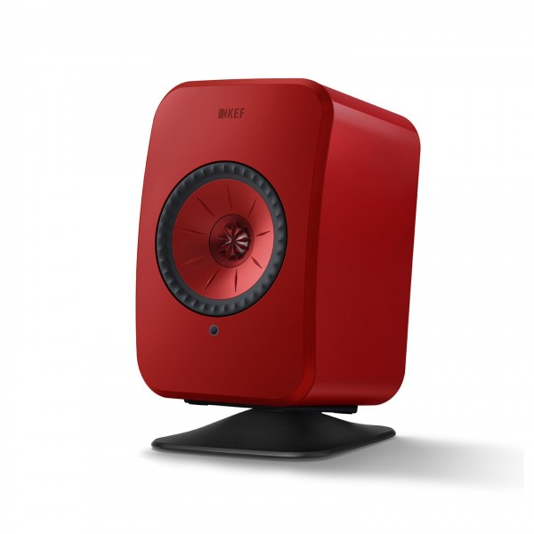 KEF P1 Desk Pad Stands (Pair), Black - in situ