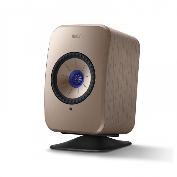 KEF P1 Desk Pad Stands (Pair), Black - in situ