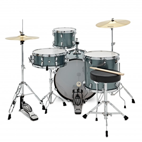 Natal DNA 20'' 4pc Drum Kit, Blue Sparkle