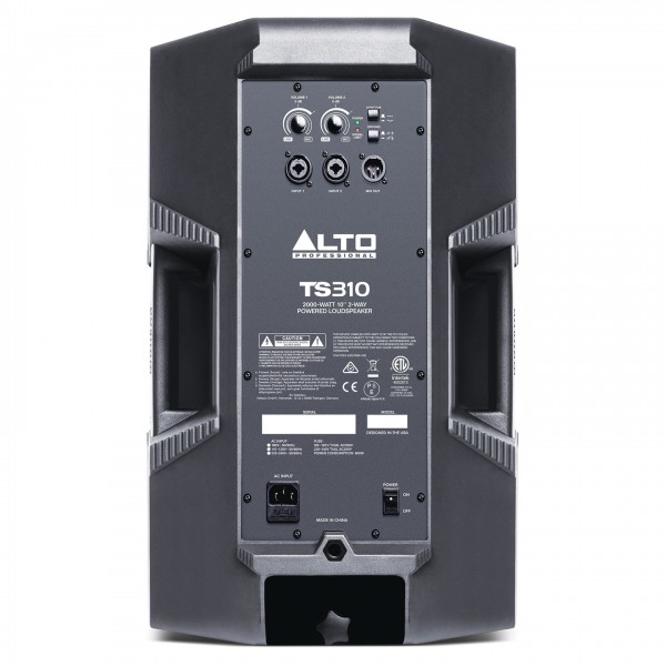 Alto TS310 2000 Watt Active Speaker - Rear