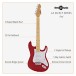 LA Select Electric Guitar, Red w/ 15W Guitar Amp & Accessory Pack 