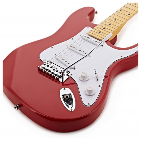 LA Select Electric Guitar, Red w/ 15W Guitar Amp & Accessory Pack