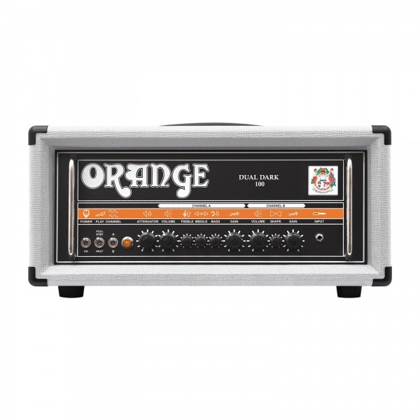 Orange Dual Dark 100 Watt Dual Channel Head, White Tolex