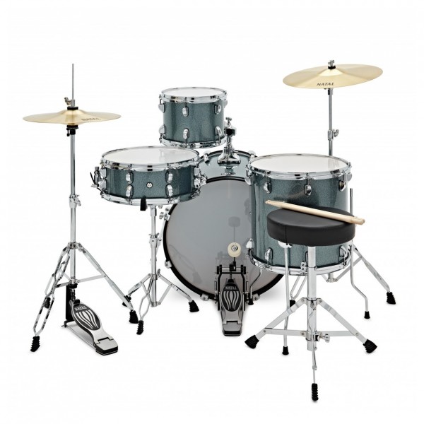 Natal DNA 20'' 4pc Drum Kit, Blue Sparkle