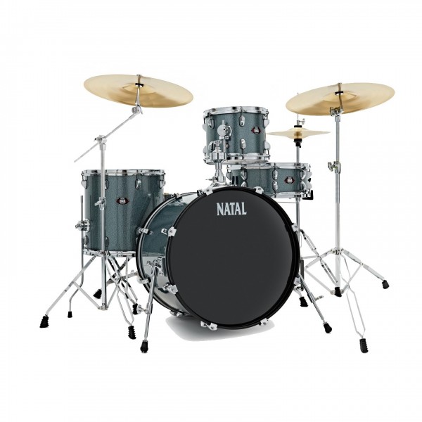 Natal DNA 20'' 4pc Drum Kit w/Ride Cymbal, Blue Sparkle