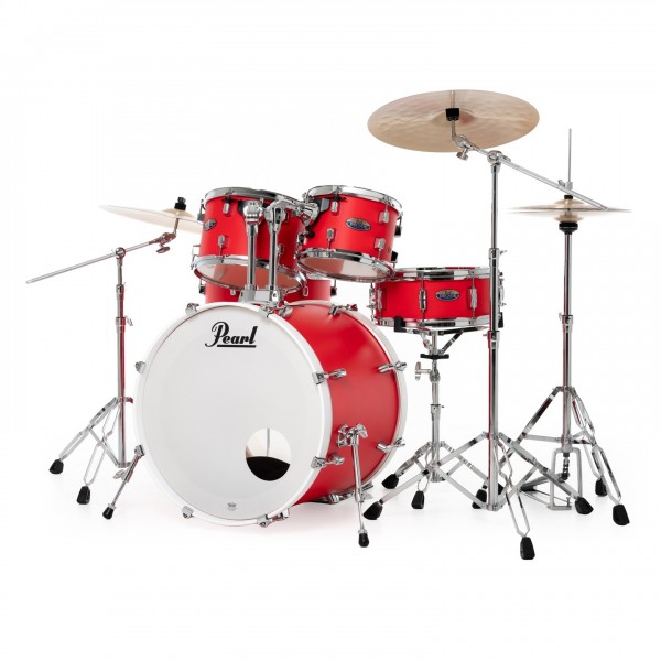 Pearl Decade Maple 22" Am Fusion Shell Pack, Matte Racing Red - Angle 2