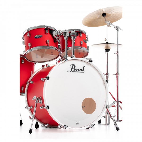 Pearl Decade Maple 22" Am Fusion Shell Pack, Matte Racing Red - Bass Drum Detail
