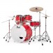 Pearl Decade Maple 22'' 6pc Shell Pack, Matte Racing Red - Angle