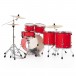 Pearl Decade Maple 22'' 6pc Shell Pack, Matte Racing Red - Rear Angle