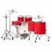 Pearl Decade Maple 22'' 6pc Shell Pack, Matte Racing Red - Rear