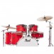 Pearl Decade Maple 22'' 6pc Shell Pack, Matte Racing Red - Rack Toms