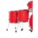 Pearl Decade Maple 22'' 6pc Shell Pack, Matte Racing Red - Floor Toms